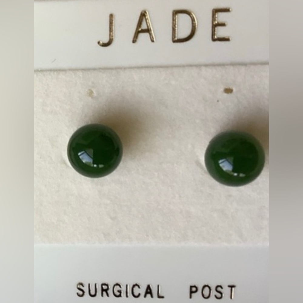 NWOT genuine jade earrings